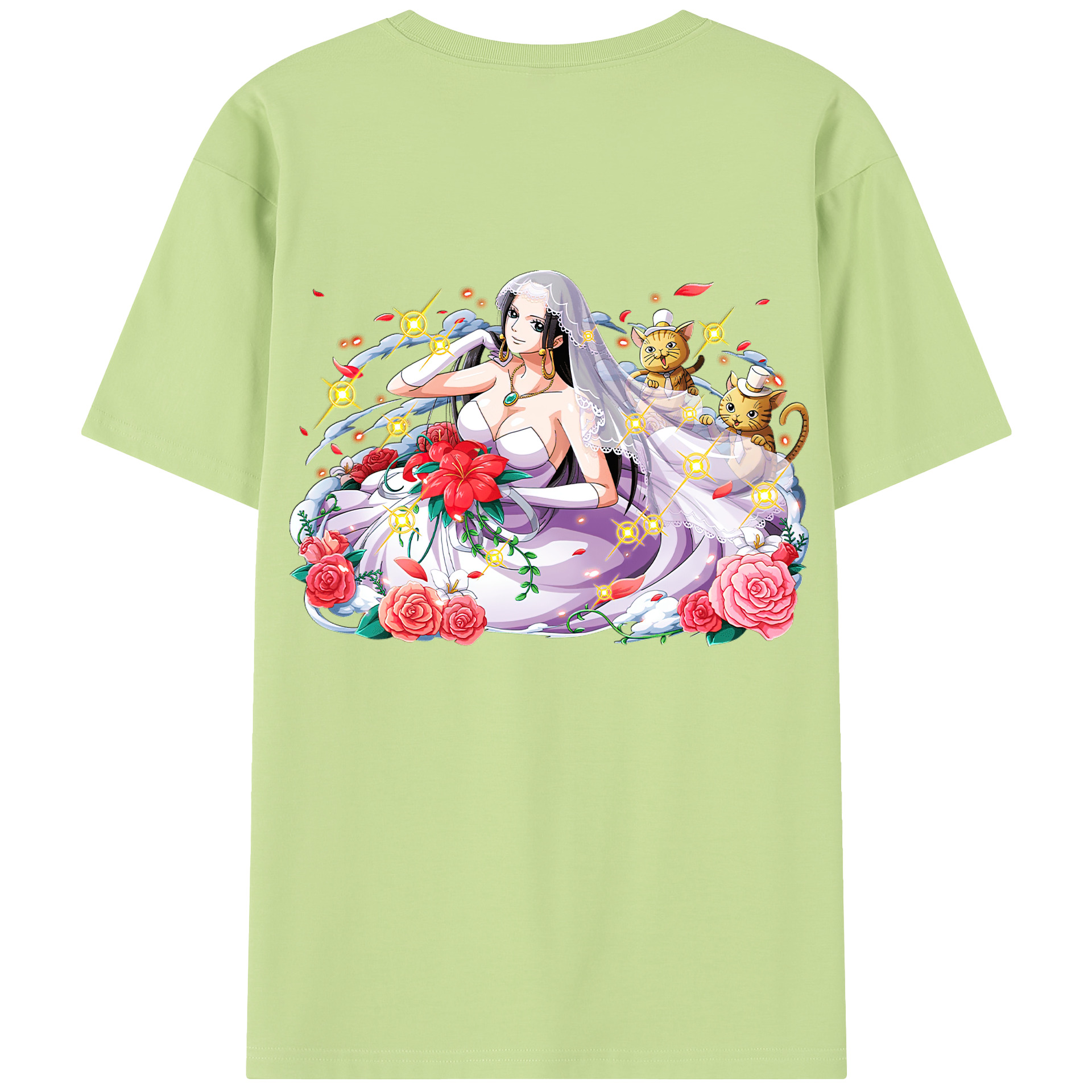 ワンピース ボア・ハンコック ONE PIECE Boa·Hancock 綿100％半袖Tシャツ（背面プリント）